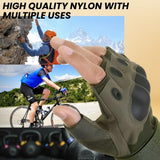 Non-Slip Half Finger Rubber Knuckle Motorcycle Gloves